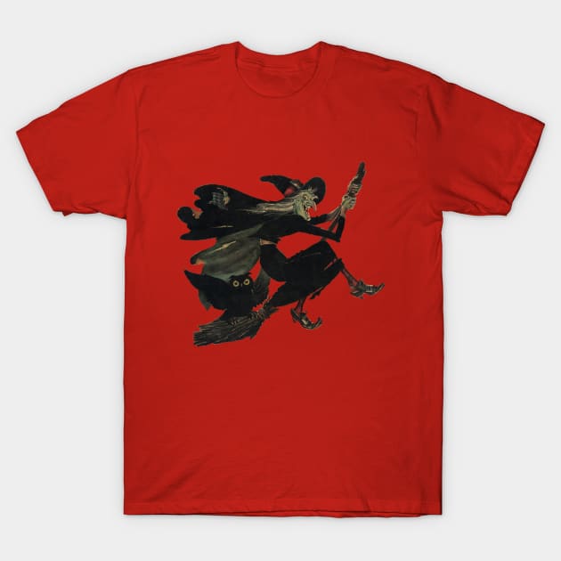 Witch on a Broom T-Shirt by ElijahBarns